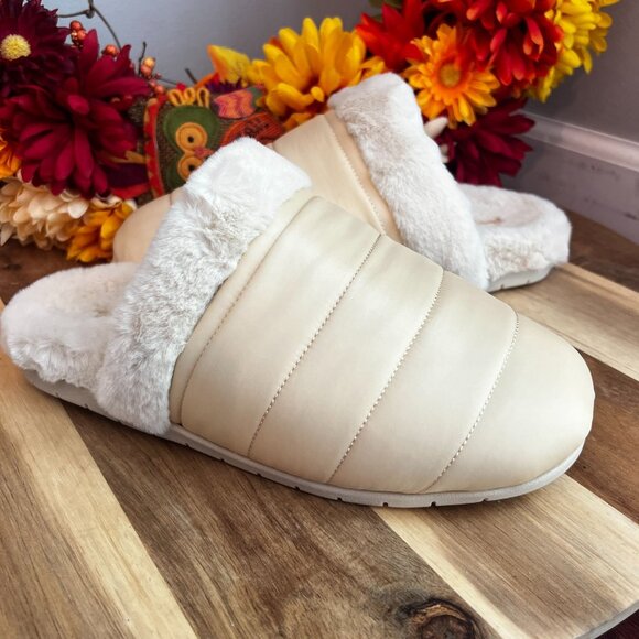 Vionic Josephine Women's Comfort Orthotic Slipper Sz 6M in Beige Nylon - Picture 1 of 9